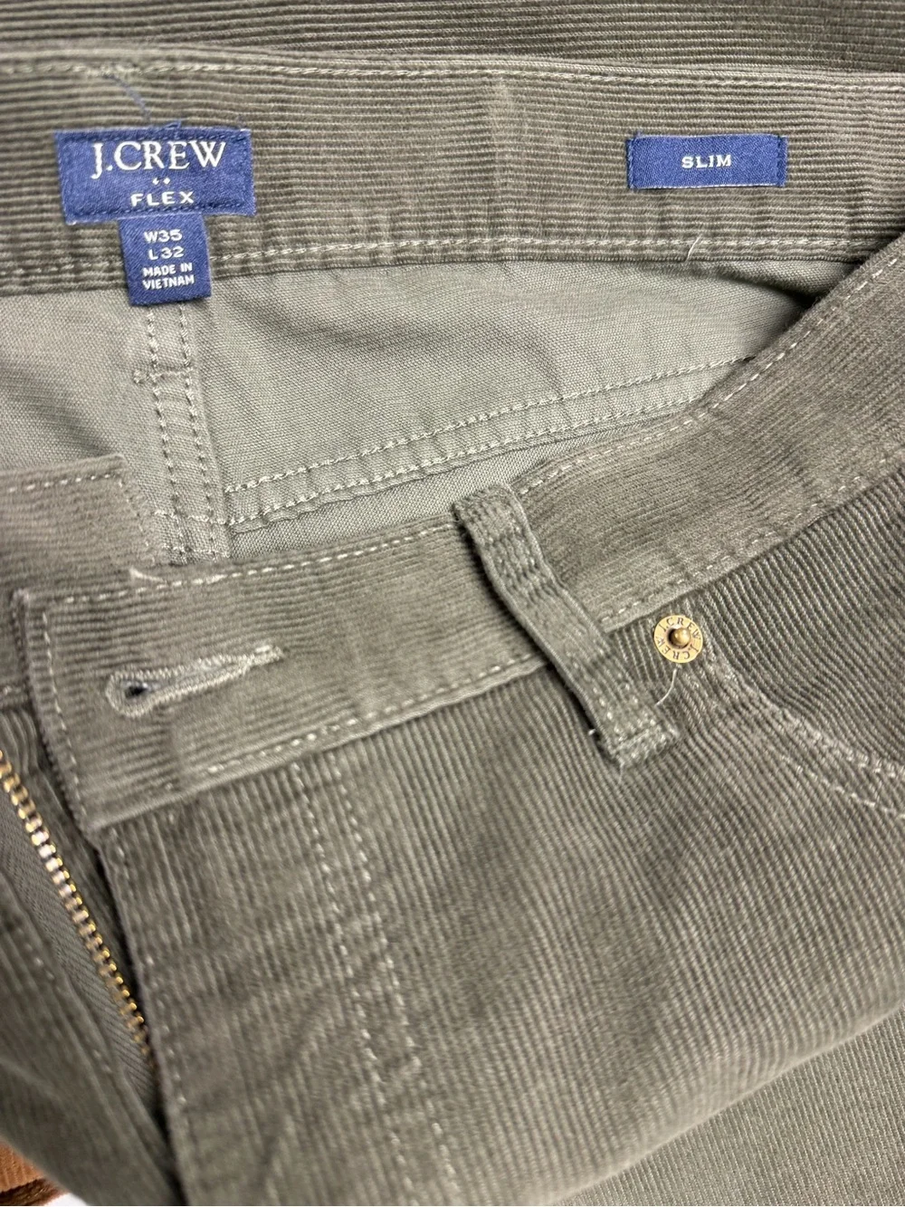 J. Crew Men's Corduroy Pants in Tan, Olive & Camel